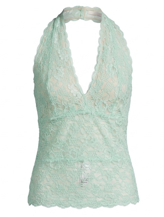New York & Company Tops - NY&Co Lace Halter Top Mint Y2K Coquette Balletcore Fairy Grunge- Medium